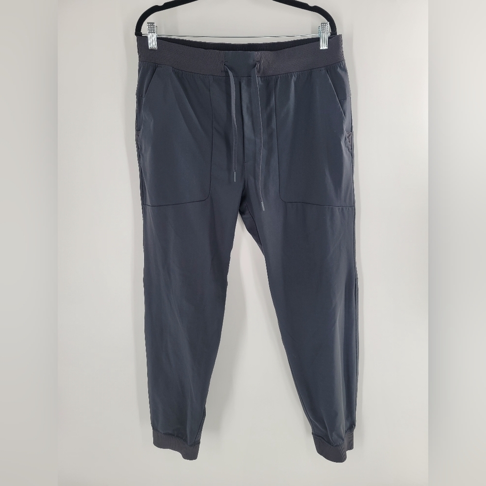 Lululemon Mens Athleisure Jogger Pants Charcoal Gray Drawstring Size XL